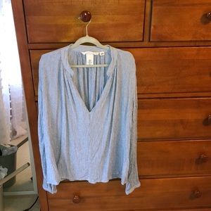 Light blue flowy top
